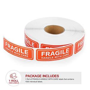 Fragile Warning Labels & Durable Stickers with Barcode for Household Products Packaging Shipping Warranty Protection - Product Image 3