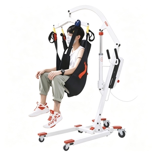 Chaise de transfert électrique robuste pour patient, cadre en alliage d'aluminium, moteur <span class=keywords><strong>MOTEK</strong></span> 8000N, élévateur pliable - Product Image 2