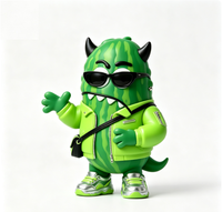 Figurine de collection personnalisée en PVC et ABS, motif Monstre Pastèque, jouet boîte mystère à ouverture aléatoire, fabriqué en usine en Chine, personnalisable pour la vente en gros aux marques