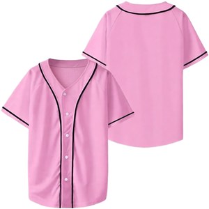 Camiseta Deportiva Informal de Manga Corta con Cuello en V Rosa para Hombre y Mujer, Transpirable y Ligera - Product Image 1