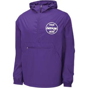 INK STITCH Hombres Jst66 Custom Bordado Logo Pullover Parka personalizada con características empacables y textos - Product Image 4