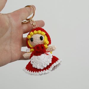 Muñeca de Peluche Tejida a Mano de Princesa de Dibujos Animados Súper Linda con Llavero de Ganchillo de Hilo Dulce y Colgante Creativo Personalizado - Product Image 4
