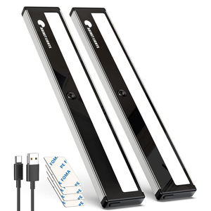 Modern <b>Indoor</b> LED Cabinet Motion <b>Sensor</b> <b>Lights</b> Dimmable Rechargeable Wireless Stick-On Night <b>Light</b> for Stairs Closets & Cabinets - Product Image 1