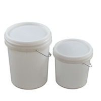 Seau en plastique durable de 20 litres à large ouverture, avec poignée en acier de qualité alimentaire et joint d'étanchéité robuste, pour le stockage de liquides