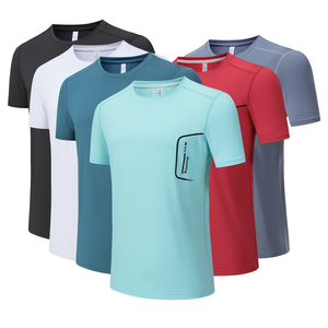 Camiseta de Manga Corta con Logotipo Personalizado, Camisetas para Hombre, Ropa de Gimnasio y Fitness, Tops con Costuras de Camuflaje, Ropa Deportiva para Correr y Hacer Ejercicio - Product Image 3