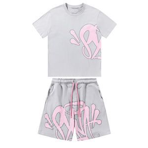 Set di abbigliamento Streetwear Unisex personalizzato Unisex stile americano <span class=keywords><strong>oversize</strong></span> stile Hip-Hop di genere neutro completo t-shirt da <span class=keywords><strong>uomo</strong></span> 68" - Product Image 2