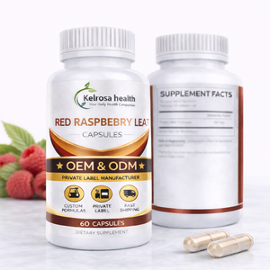 Integratore Alimentare con Foglie di Lampone Rosso, Capsule Antiossidanti di Foglie di Lampone Rosso con Etichetta Privata - Product Image 1