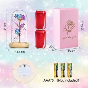 Regalos de rosas artificiales para el Día de San Valentín para mujeres, madres, novias, esposas, rosas coloridas en <span class=keywords><strong>una</strong></span> cúpula de cristal, regalos para bodas - Product Image 2