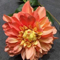 Bunga Dahlia Sutra Buatan Berkualitas Tinggi, Cantik, Besar, Warna Merah Muda, Bunga Krisan Buatan untuk Dekorasi Pernikahan