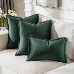 Квадратные наволочки для дивана-кровати, мягкие велюровые чехлы для подушек с помпонами для гостиной, спальни, домашнего декора - Product Image 6