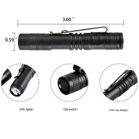 Linterna LED portátil 1 modo de interruptor Mini fuente de luz XPE IP65 nominal impermeable para dentista senderismo uso táctico EDC amigable