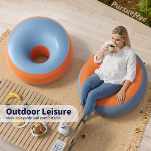 Pursuefree <b>Inflatable</b> <b>Sofa</b> Round Portable Outdoor Garden Chair Folding Indoor Outdoor Use - Product Image 1