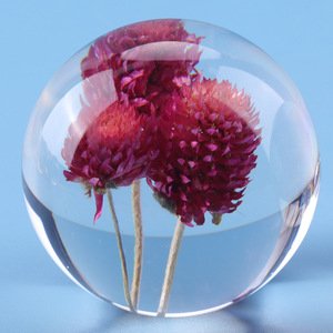 Китайский поставщик, шар из смолы с цветком внутри, прозрачный шар из твердой эпоксидной смолы - Product Image 6