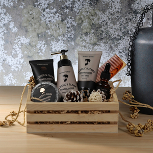 Barre de shampoing personnalisée Huile pour barbe Crème à raser nettoyante pour le visage Boîte en bois Ensembles de soins pour le <span class=keywords><strong>bain</strong></span>-<span class=keywords><strong>douche</strong></span> spa pour hommes - Product Image 5