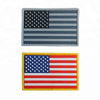 Patchs en caoutchouc 3D personnalisés avec logo en relief, badges en silicone, patchs en caoutchouc souple avec drapeau américain, patchs en PVC personnalisés avec drapeau américain