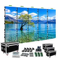 Kit d'écran LED extérieur 5m x 3m, système de support au sol pour mur vidéo LED sur structure 3.91 4.8, pas de pixel 3mm, LED modulaire noir