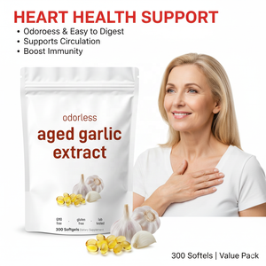 Натуральные мягкие капсулы с экстрактом выдержанного чеснока без запаха, 300 штук, добавка для здоровья сердца, снижает давление и холестерин, укрепляет иммунитет - Product Image 1