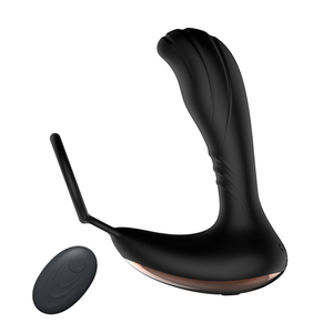 Juguetes anales vibradores de silicona 2 en 1 para adultos, Control remoto, tapón Anal, entrenador, masajeador de silicona suave - Product Image 1