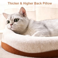 Lit pour chat en feutre 2 en 1, nid pour chat imperméable, griffoir avec design encastré de 8 cm