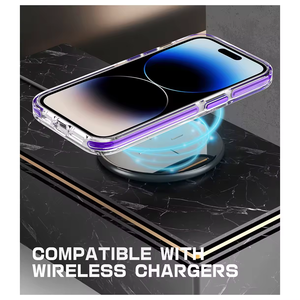 Hai lớp chống sốc TPE bumper cực thả bảo vệ TPU PC trường hợp điện thoại với sạc không dây cho Iphone 15Promax - Product Image 3