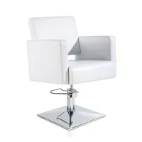 Quare-silla hidráulica para salón de belleza, sillón para estilista, color blanco y negro