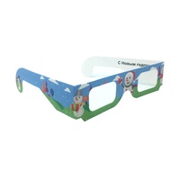 Lunettes de diffraction 3D effet bonhomme de neige en papier pour Noël