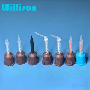 Pointes pointues dentaires uniques en plastique brun 4:1 mélangeur <span class=keywords><strong>dentaire</strong></span> en résine à pointe courte pour matériau de <span class=keywords><strong>ciment</strong></span> temporaire - Product Image 6