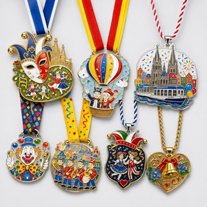 Médailles personnalisées en alliage de zinc pour défilés de carnaval, avec émail scintillant, pour vainqueurs, récompenses de célébration, équipes, coureurs, athlètes, usine - Product Image 1