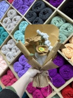 Bouquet de roses au crochet noir pour la Saint-Valentin, adorable bouquet de roses au crochet avec chaton, arrangement floral éternel fait main, cadeau pour maman