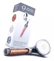 Douche à main filtrée avec perles minérales ioniques pour salle de bain, avec fonctions d'aromathérapie et de massage, design contemporain, finition chromée