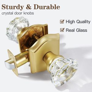 <span class=keywords><strong>Pomo</strong></span> de <span class=keywords><strong>Puerta</strong></span> Interior de Alta Calidad en Latón Satinado, con Cerradura, para Baño o Dormitorio, Estilo Tradicional, en Color Dorado - Product Image 2