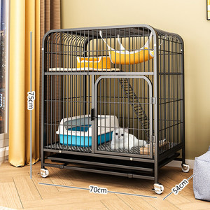 In China hergestellte, faltbare Katzenkäfige aus <span class=keywords><strong>Eisen</strong></span> mit Kunststoffschale, für drinnen und draußen geeignet, für mehrere Katzen, Katzen-Unterbringungskäfige - Product Image 6