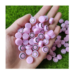 A granel 100 unids/lote, accesorios de rodamiento de Color Rosa populares, <span class=keywords><strong>Mini</strong></span> manualidades giratorias de 12MM para arte de uñas, pinzas para el cabello, fabricación de joyas DIY - Product Image 6