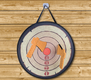 <span class=keywords><strong>Cible</strong></span> de jeu en mousse recyclée personnalisée de qualité supérieure pour jeu de hache, avec mini hache pour enfants et adultes - Product Image 3