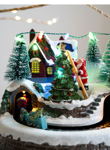 Decoración Navideña de Casa Iluminada para Mesa, Castillo, Cabaña de Nieve, Adorno para Escaparate, Dropshipping Shopify - Product Image 6