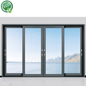 Portes coulissantes panoramiques en aluminium, finition style français, pour hôtels, extérieurs, matériau isolant thermiquement, porte coulissante - Product Image 4