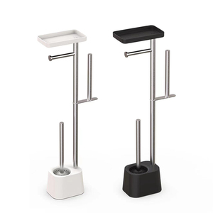 Accessori da bagno da pavimento in acciaio inossidabile a parete spazzola per <span class=keywords><strong>carta</strong></span> <span class=keywords><strong>porta</strong></span> asciugamani con supporto per telefono - Product Image 2