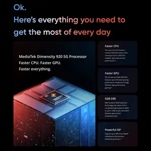 <span class=keywords><strong>Realme</strong></span> <span class=keywords><strong>9</strong></span> <span class=keywords><strong>Pro</strong></span> Plus 5G Teléfono móvil original Versión global Dimensity 920 Son-y Imx766 OIS Cámara NFC 60W Superdart 6,4 ''AMOLED - Product Image 5