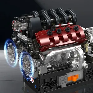 Mould King 10227 Technical Car Engine Toys The Motorized V8 Engine+Transmission <b>Building</b> Block Brick Set Kids Christmas Gift - Product Image 2