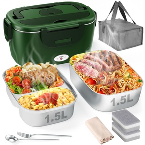 Efficient <b>Large</b> Capacity Portable Electric Lunch <b>Box</b> Electric Lunch <b>Box</b> Food Warmer With Adjustable Temperature - Product Image 1
