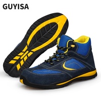 Lesu GUYISA — chaussures de sécurité de marque, imperméables, à deux couches, surface de vachette, chantier