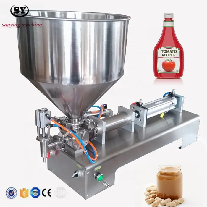 G1wg 1000ml duy nhất vòi phun làm đầy chất lỏng Máy đậu phộng bơ mứt dán Filler Dispenser