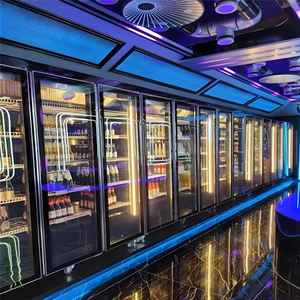 Di alta qualità commerciale a temperatura singola porta in vetro verticale a 4 porte frigo supermercato negozio di alimentari per bevande refrigeratore per bottiglie - Product Image 5