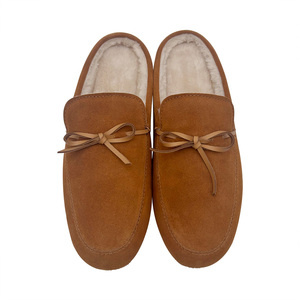 Mocassin en daim pour hommes <span class=keywords><strong>Chaussons</strong></span> avec cravate Semelle extérieure durable Slip on Memory Foam Intérieur Extérieur Sabot Maison Chaussures - Product Image 4