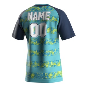T-shirt de sport pour homme à col en V, personnalisable avec impression ODM, pour équipe de gym, maillot de rugby pour homme, design sur mesure, fabriqué en Chine - Product Image 2