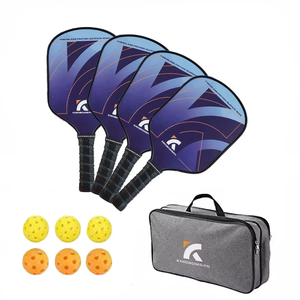 Juego de 4 Palas de Pickleball de Fibra de Carbono Esmerilada, Ligeras y de Alta Dureza, Diseñadas Profesionalmente para Interiores y Exteriores, Aprobadas por la USAPA - Product Image 1