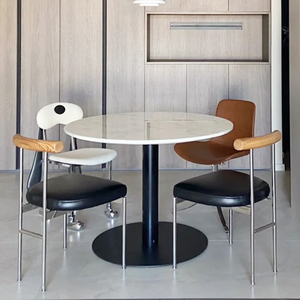 <span class=keywords><strong>Table</strong></span> de restaurant en marbre blanc pour 2 personnes, base noire, <span class=keywords><strong>table</strong></span> de <span class=keywords><strong>bistrot</strong></span> en marbre Carrera, pieds en <span class=keywords><strong>fonte</strong></span>, tables à manger - Product Image 1
