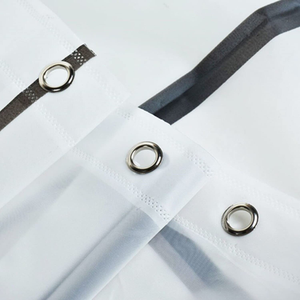 SKY-TOUCH Eco-Friendly <b>Transparent</b> <b>Shower</b> <b>Curtain</b> Heavy Duty Waterproof Anti-Mold Grid Square 3D Printed Design Made EVA PEVA - Product Image 4