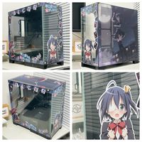 Boîtier d'ordinateur de bureau personnalisable, super léger, vue sur la mer, prise arrière, MATX sans colonne, ATX, alimentation avec panneau transparent