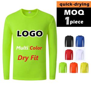 T-shirt à séchage rapide et respirant pour hommes, imprimé par sublimation, fitness 100% polyester, manches longues - Product Image 1